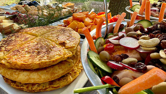 Andalusische Spaanse paarden Catalaans eten