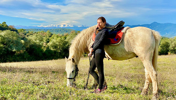 Caballos tranquilos buen tiempo Cataluña