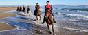 Galopp am Strand in Katalonien