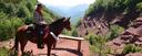 Ausblick auf die Pyrenäen vom Pferderrücken