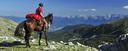 Lonely places amazing panorama Spanish horses