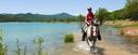 Trail ride lake Spain